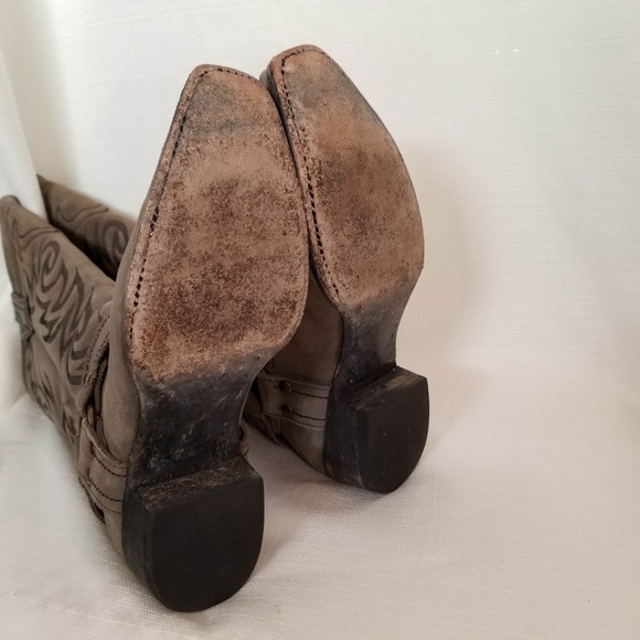 Old Gringo Grey Lanachaz Tall Cowboy Boots 7 - Picture 6 of 8